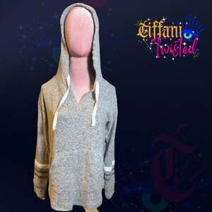 Market & Spruce Gray Lightweight Pullover Hoodie, Long Sleeve S (Stitch Fix)